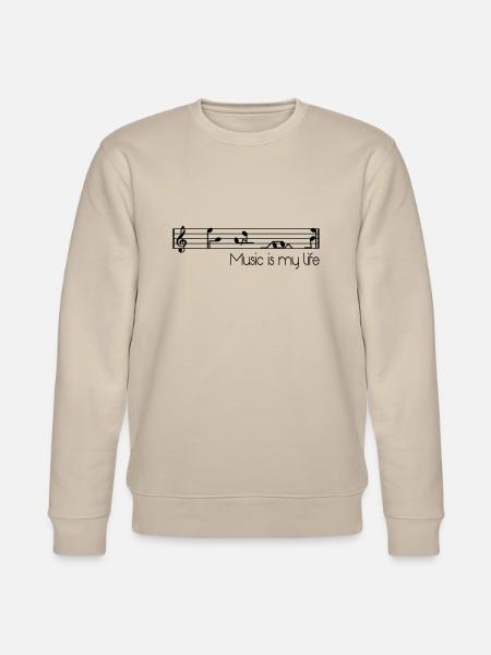 music is my life - Stanley/Stella CHANGER Unisex Organic Sweatshirt - beige