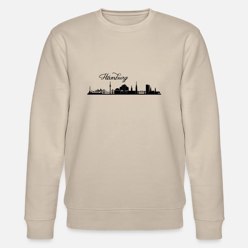 Hamburger Skyline - Stanley/Stella Unisex Bio-Sweatshirt CHANGER  - Beige