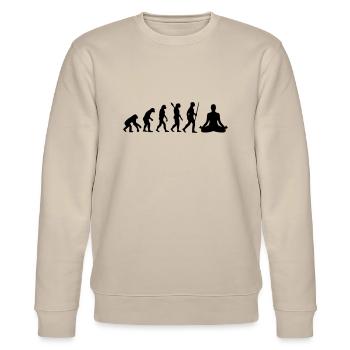MEDITATION EVOLUTION! - Sweat bio CHANGER Stanley/Stella Unisexe - beige - Devant - Nik (191cm) & Marisol (170cm)