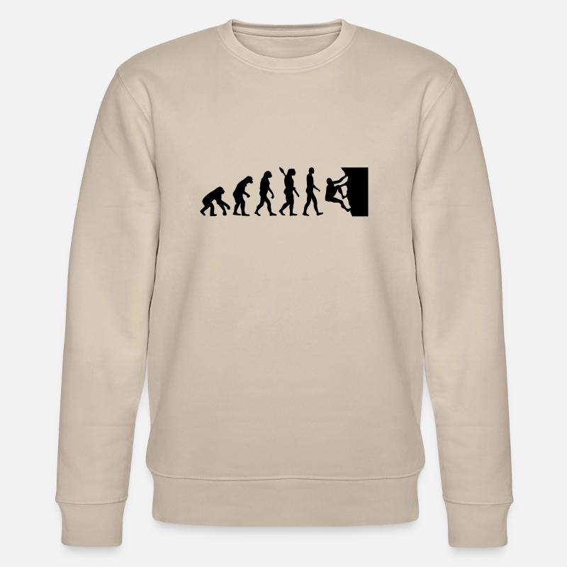 Evolution climbing - Stanley/Stella CHANGER Unisex Organic Sweatshirt - beige