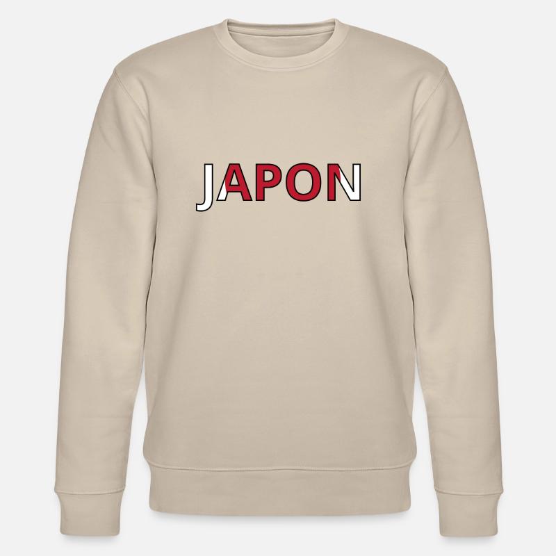 Flagge von Japan - Stanley/Stella Unisex Bio-Sweatshirt CHANGER  - Beige