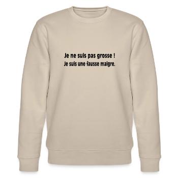 I'm a fake skinny girl - Stanley/Stella CHANGER Unisex Organic Sweatshirt - beige - Front - Nik (191cm) & Marisol (170cm)