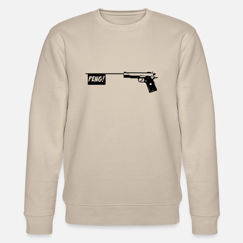 Pistole PENG! Scherzartikel Knarre 1c - Stanley/Stella Unisex Bio-Sweatshirt CHANGER  - Beige