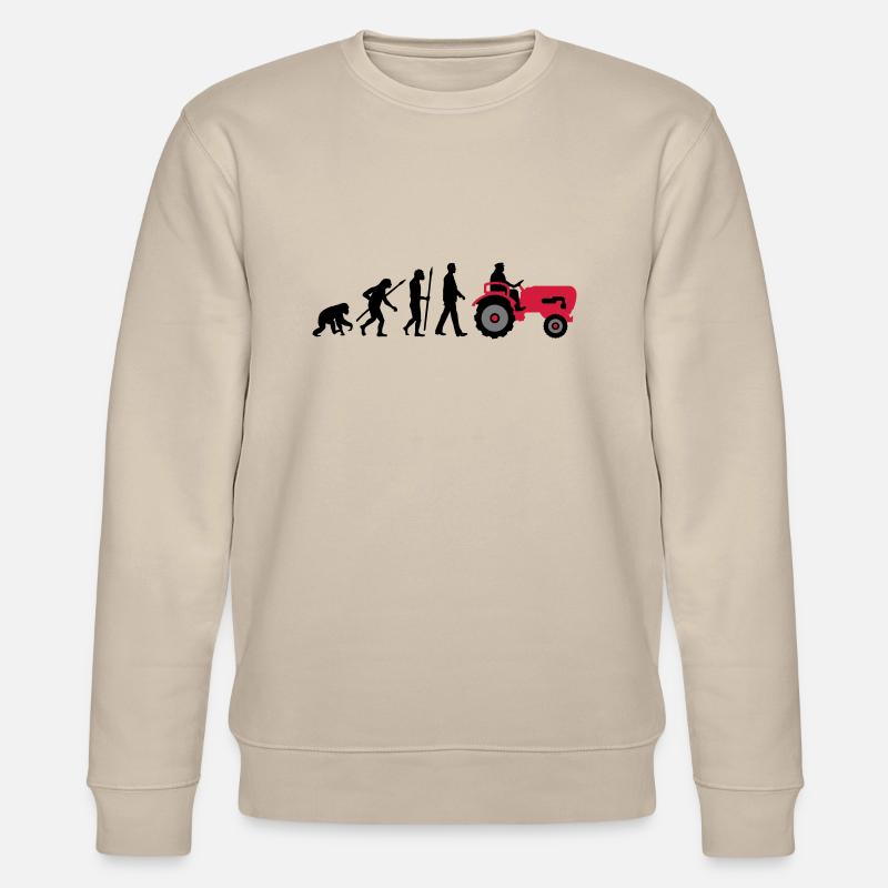 evolution_bauer_mit_traktor_032013_a_3c - Stanley/Stella Unisex Bio-Sweatshirt CHANGER  - Beige