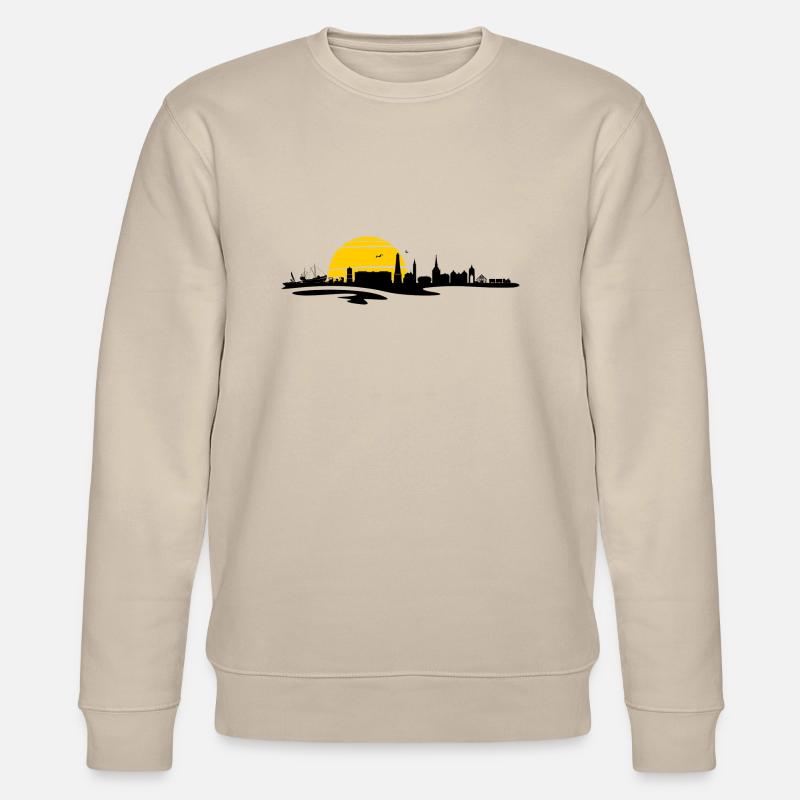 Skyline - Küste Borkum - Stanley/Stella Unisex Bio-Sweatshirt CHANGER  - Beige