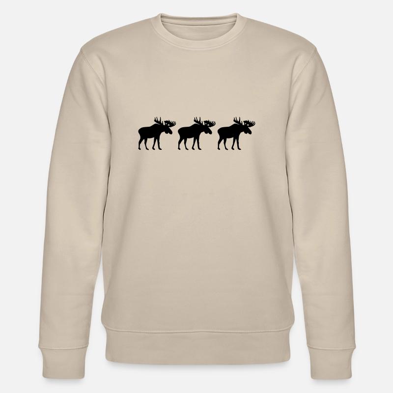 Elch - Stanley/Stella Unisex Bio-Sweatshirt CHANGER  - Beige