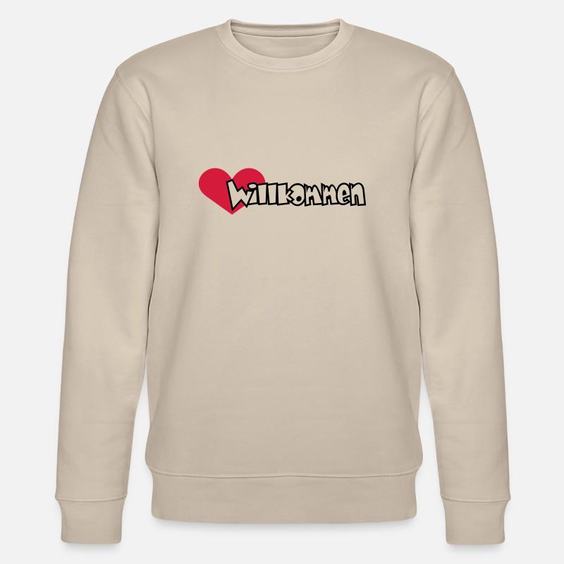 Herzlich Willkommen (2c) - Stanley/Stella CHANGER Unisex Organic Sweatshirt - beige