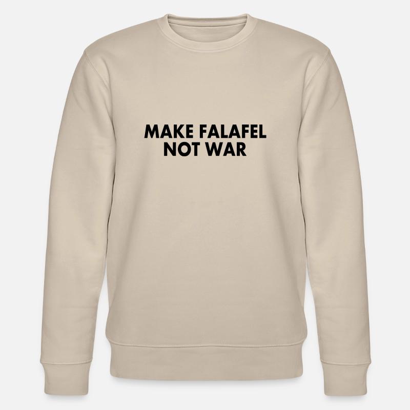 Make falafel not war - Sweat bio CHANGER Stanley/Stella Unisexe - beige