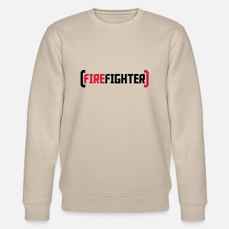 Firefighter Logo - Stanley/Stella Unisex Bio-Sweatshirt CHANGER  - Beige