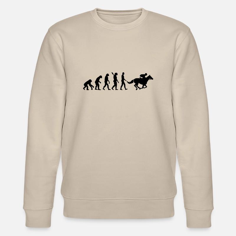 Evolution Horse racing - Stanley/Stella CHANGER Unisex Organic Sweatshirt - beige