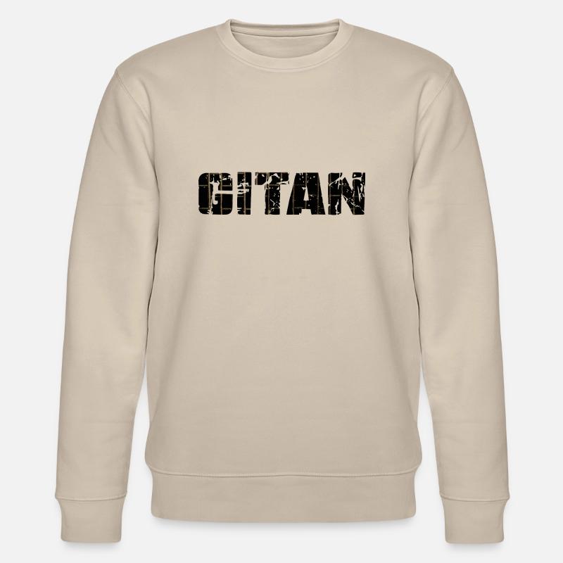 Gitan Grunge motif brique brun - Sweat bio CHANGER Stanley/Stella Unisexe - beige