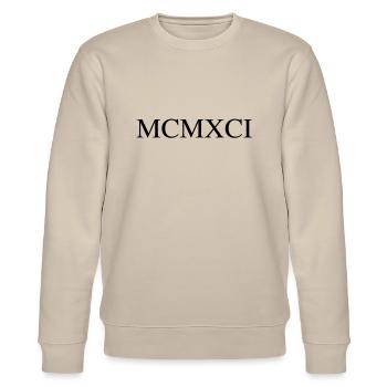 1991 - Stanley/Stella CHANGER Unisex Organic Sweatshirt - beige - Front - Nik (191cm) & Marisol (170cm)