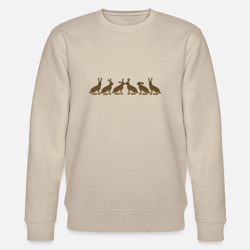 6x Feldhase - Stanley/Stella Unisex Bio-Sweatshirt CHANGER  - Beige