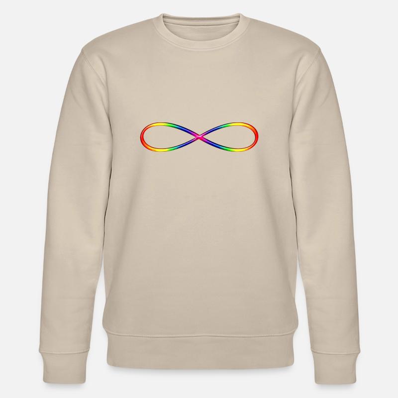 Symbol Unendlichkeit - bunt - Stanley/Stella Unisex Bio-Sweatshirt CHANGER  - Beige