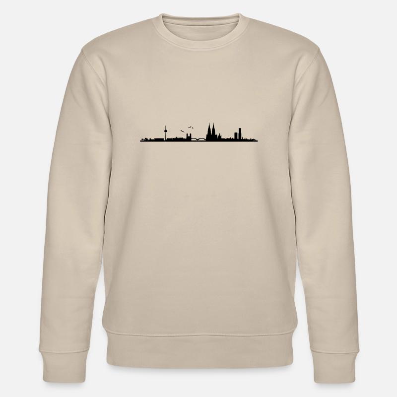 Cologne Skyline Panorama - Stanley/Stella CHANGER Unisex Organic Sweatshirt - beige