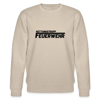 Rettungstrupp Freiwillige Feuerwehr - Stanley/Stella Unisex Bio-Sweatshirt CHANGER  - Beige - Vorne - Nik (191cm) & Marisol (170cm)