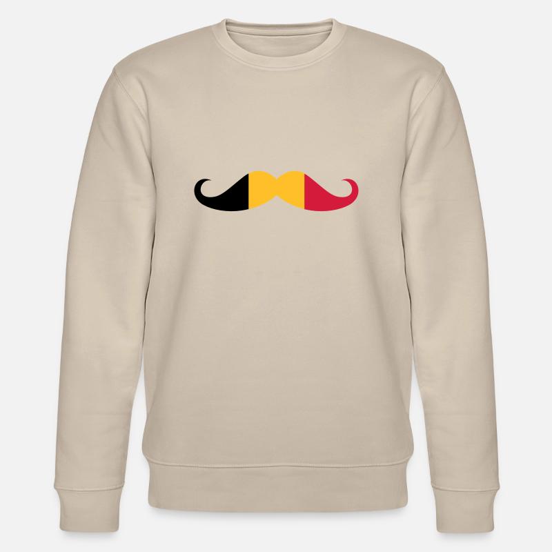 Belgium flag - Mosutache - Stanley/Stella CHANGER Unisex Organic Sweatshirt - beige