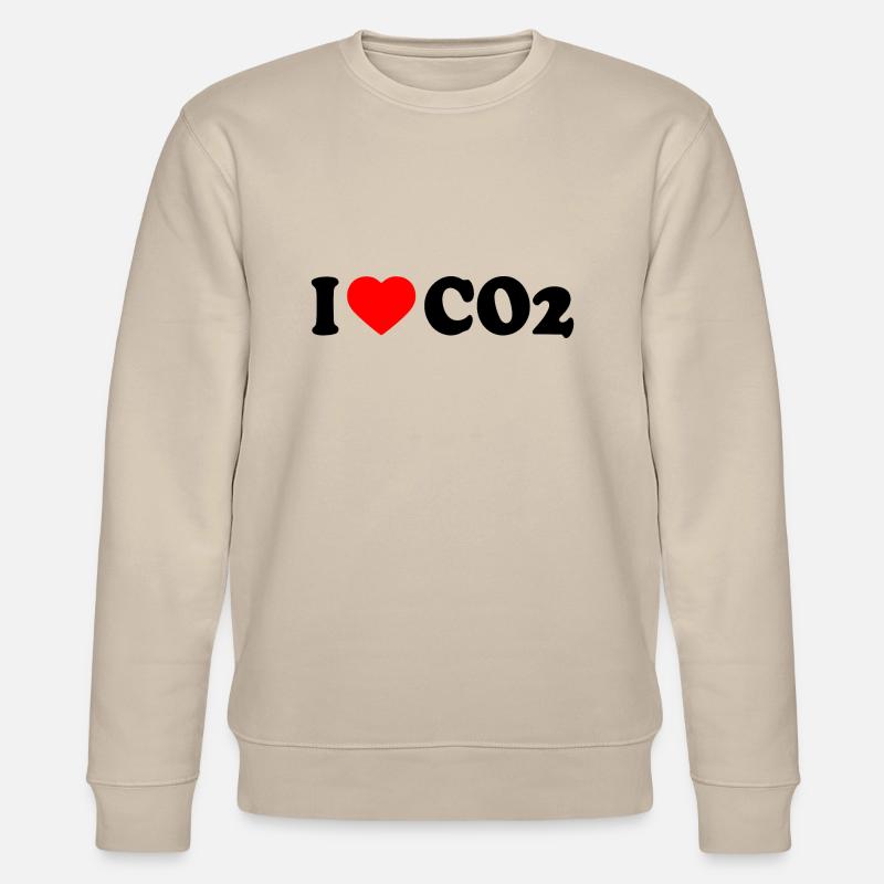 I love co2 - Stanley/Stella Unisex Bio-Sweatshirt CHANGER  - Beige