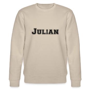julian - Stanley/Stella CHANGER Unisex Organic Sweatshirt - beige - Front - Nik (191cm) & Marisol (170cm)