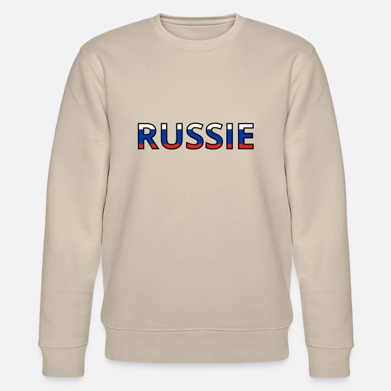 Russi-Flagge - Stanley/Stella Unisex Bio-Sweatshirt CHANGER  - Beige