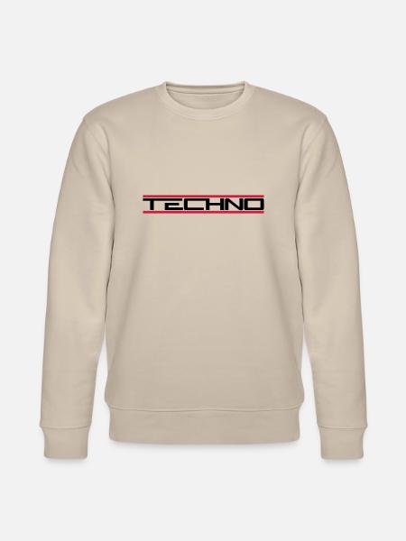Techno red bars - Stanley/Stella CHANGER Unisex Organic Sweatshirt - beige