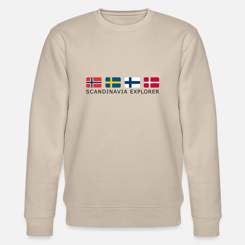 SCANDINAVIA EXPLORER black-lettered - Sweat bio CHANGER Stanley/Stella Unisexe - beige