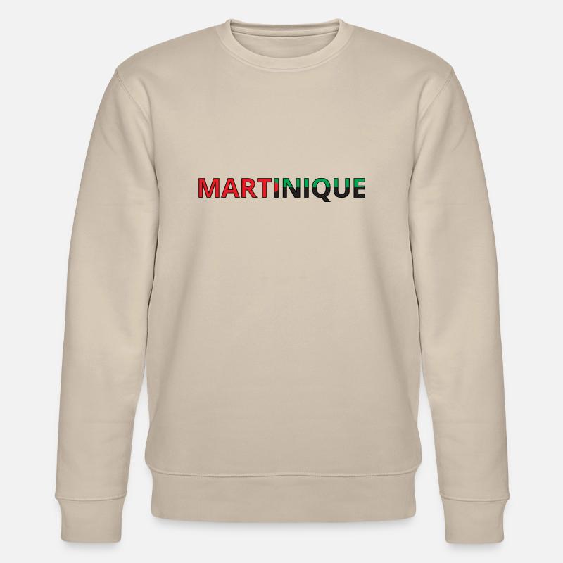 Martinique Flagge - Stanley/Stella Unisex Bio-Sweatshirt CHANGER  - Beige