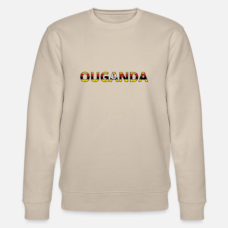 Uganda-Flagge - Stanley/Stella Unisex Bio-Sweatshirt CHANGER  - Beige