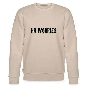 no worries - Stanley/Stella CHANGER Unisex Organic Sweatshirt - beige - Front - Nik (191cm) & Marisol (170cm)