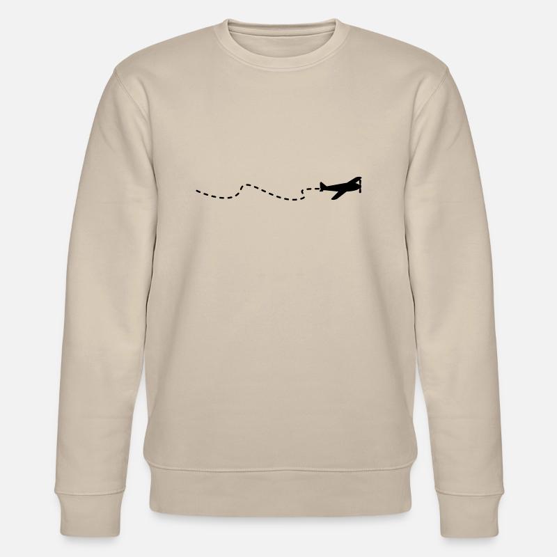 Flugzeug / flying plain (1c) - Stanley/Stella CHANGER Unisex Organic Sweatshirt - beige