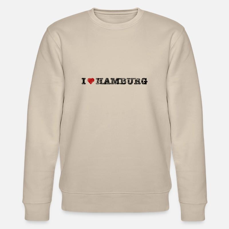 ilove_hamburg_quer - Stanley/Stella Unisex Bio-Sweatshirt CHANGER  - Beige