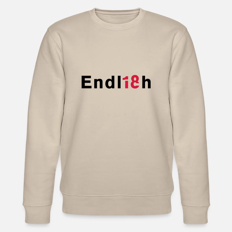 Endlich 18 - Stanley/Stella Unisex Bio-Sweatshirt CHANGER  - Beige