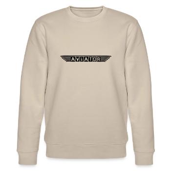 aviator_vec_1 de - Stanley/Stella Unisex Bio-Sweatshirt CHANGER  - Beige - Vorne - Nik (191cm) & Marisol (170cm)