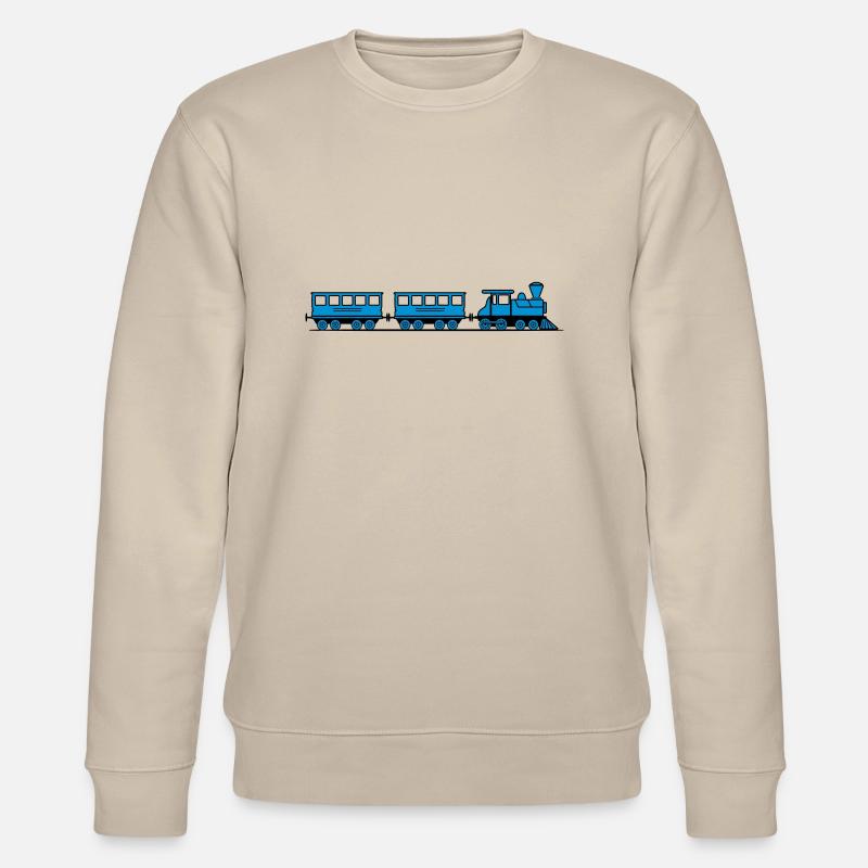 Zug Eisenbahn Dampflok Wagons - Stanley/Stella Unisex Bio-Sweatshirt CHANGER - Beige