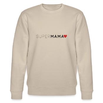 T-shirt SuperMama fête des mères - Sweat bio CHANGER Stanley/Stella Unisexe - beige - Devant - Nik (191cm) & Marisol (170cm)