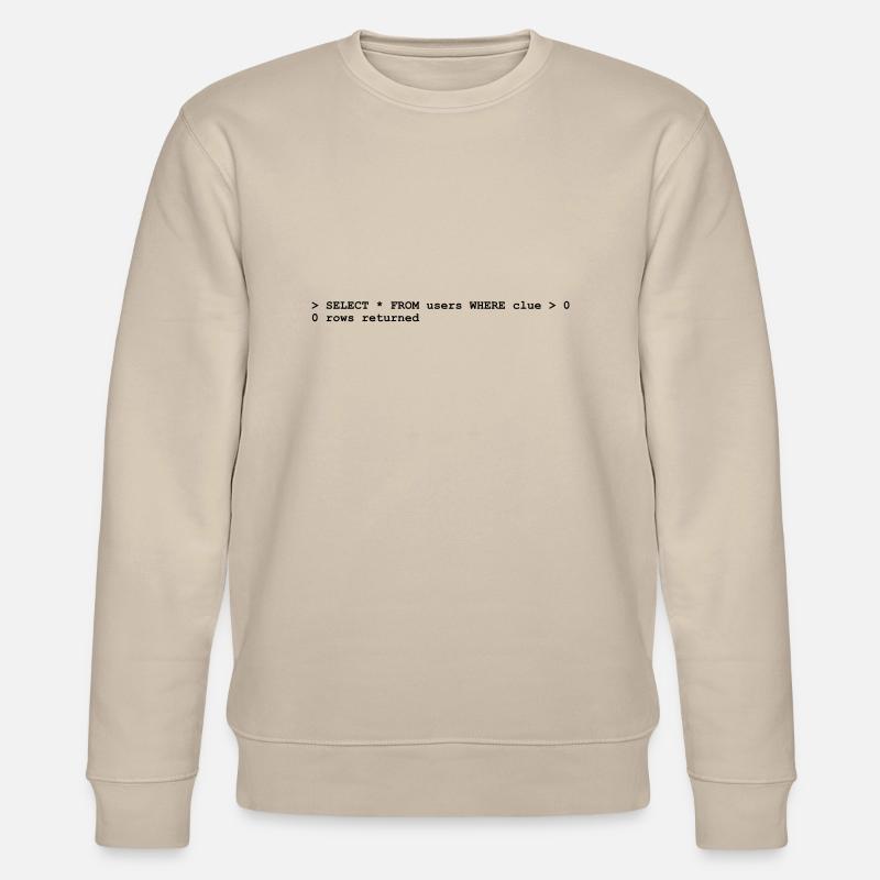 Coder No Clue (1c, NEU) - Sweat bio CHANGER Stanley/Stella Unisexe - beige