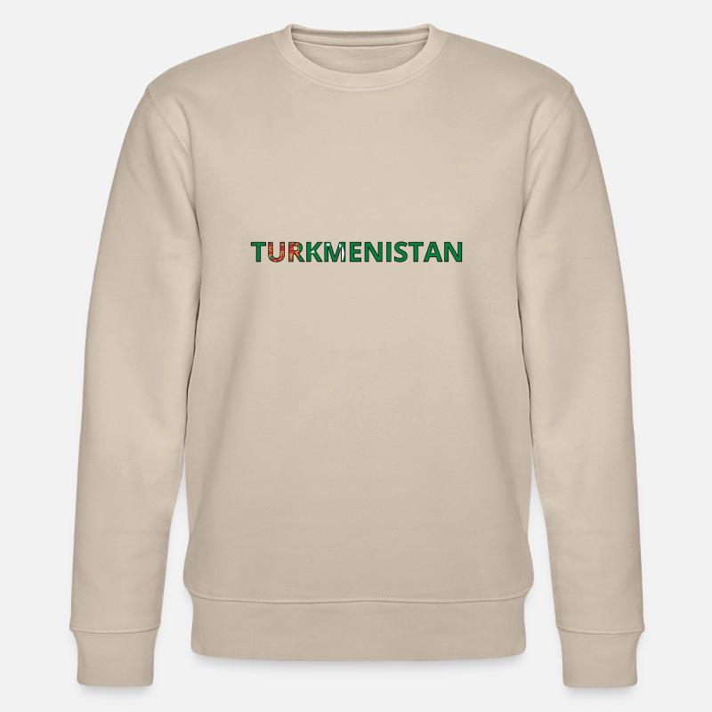 Drapeau Turkménistan - Sweat bio CHANGER Stanley/Stella Unisexe - beige