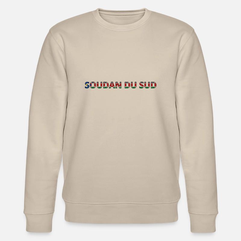 Flagge des Südsudan - Stanley/Stella Unisex Bio-Sweatshirt CHANGER - Beige