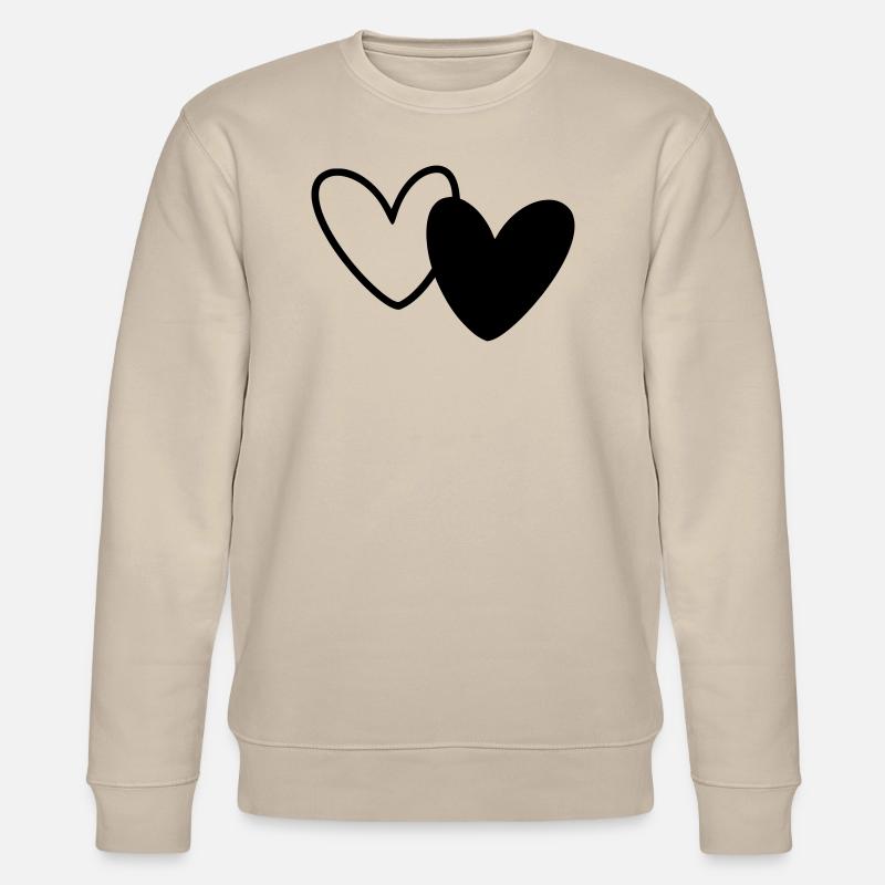 Deux Coeurs Noir Blanc - Sweat bio CHANGER Stanley/Stella Unisexe - beige