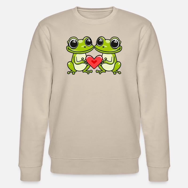 Grenouille Couple Saint-Valentin - Sweat bio CHANGER Stanley/Stella Unisexe - beige