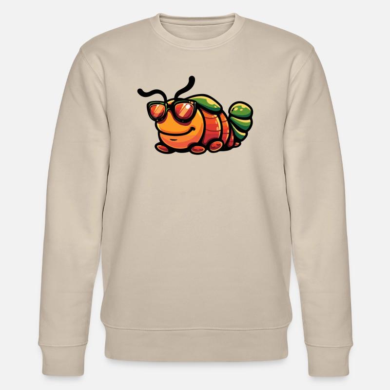 Worm Comic Cool - Stanley/Stella CHANGER Unisex Organic Sweatshirt - beige