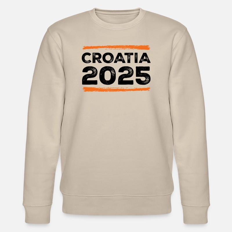 Croatia 2025 Spruch - Stanley/Stella Unisex Bio-Sweatshirt CHANGER  - Beige