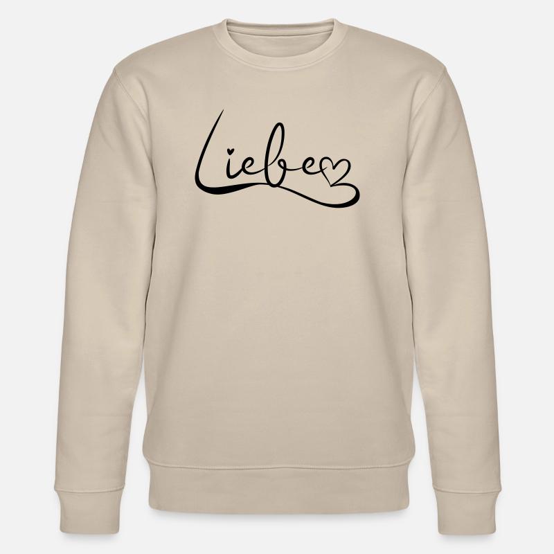 Love Scripture with Heart - Stanley/Stella CHANGER Unisex Organic Sweatshirt - beige