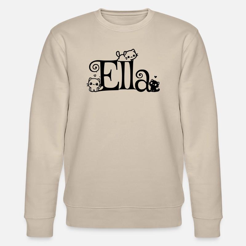 Ella Name Vorname Kätzchenname - Stanley/Stella Unisex Bio-Sweatshirt CHANGER  - Beige