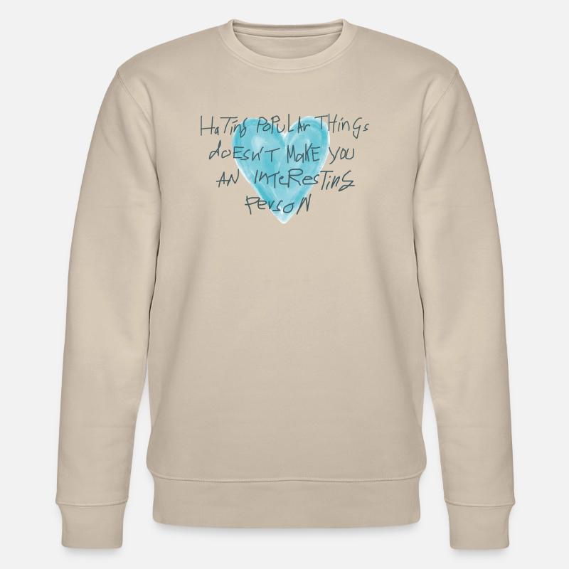 Herz mit Statement - Stanley/Stella Unisex Bio-Sweatshirt CHANGER  - Beige