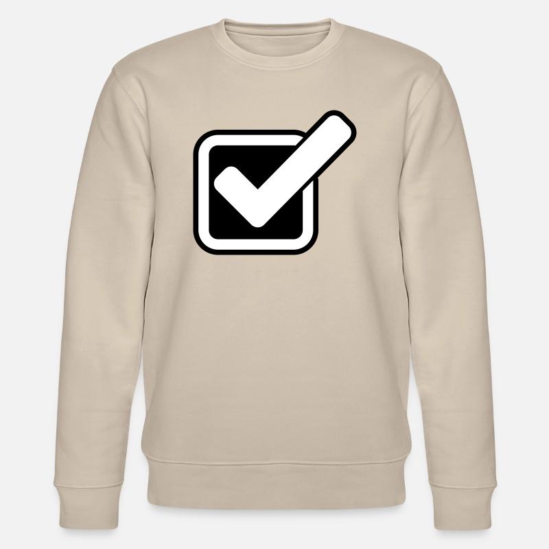 Tick Icône de coche - Sweat bio CHANGER Stanley/Stella Unisexe - beige