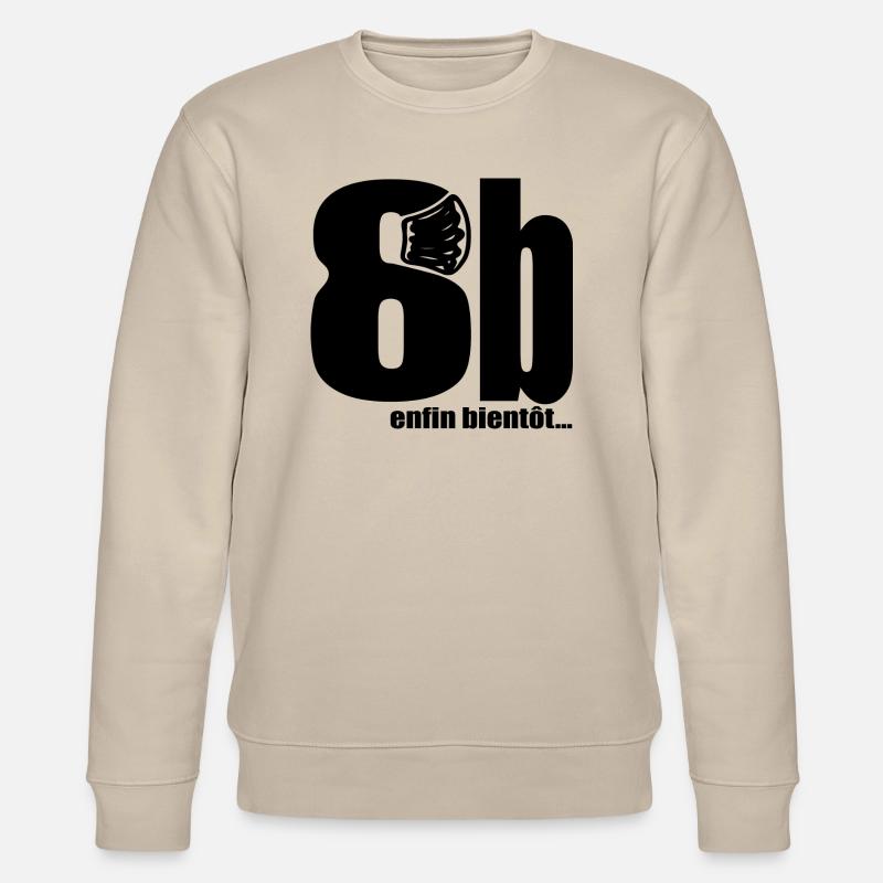 8b endlich bald - Stanley/Stella Unisex Bio-Sweatshirt CHANGER  - Beige