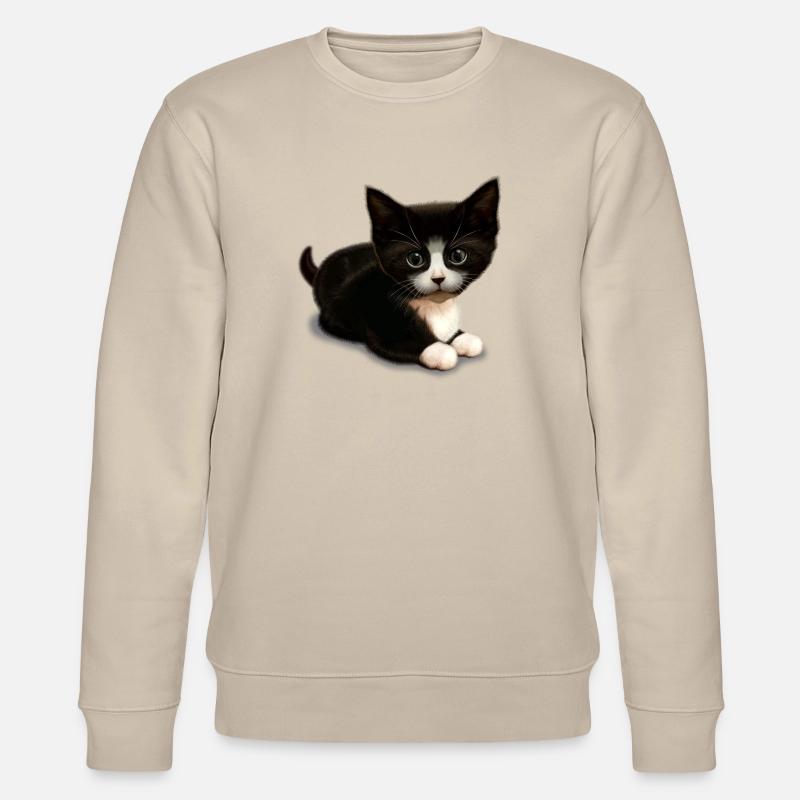 MIGNON CHAT (Blanc) - Sweat bio CHANGER Stanley/Stella Unisexe - beige