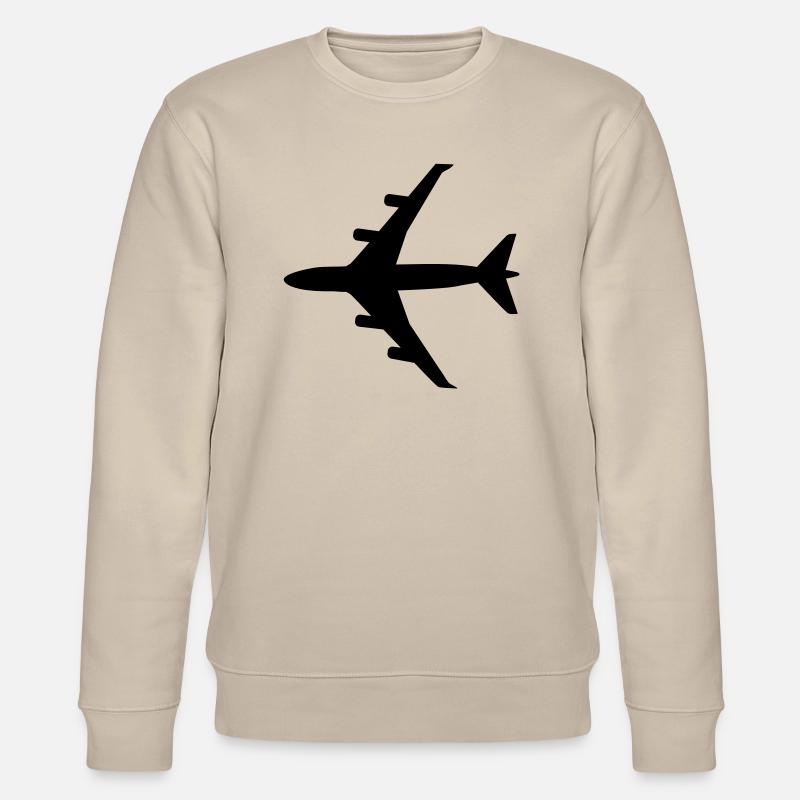 Flugzeug - Stanley/Stella Unisex Bio-Sweatshirt CHANGER  - Beige