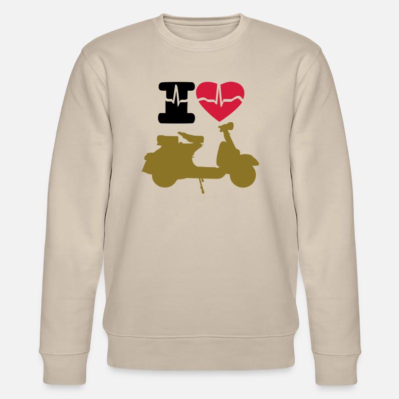 ich liebe moto - Stanley/Stella Unisex Bio-Sweatshirt CHANGER  - Beige